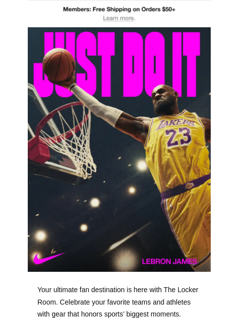nike newsletter: The Locker Room is now open