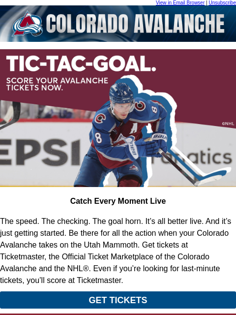 thecoloradoavalanche newsletter: 🏔️Colorado Avalanche vs. Utah Mammoth: This Is Ju...