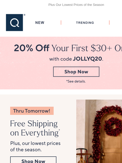 qvcemail newsletter: Free Shipping & Dyson TSV® + Get 20% Off