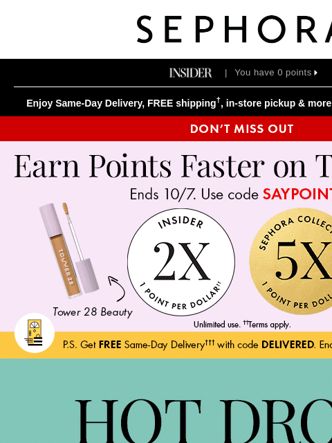 sephora newsletter: Hot drops coming through