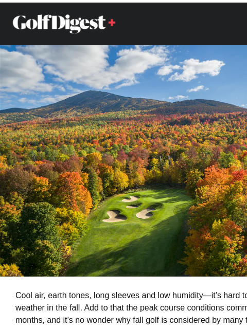 golfdigest newsletter: Best courses for fall foliage