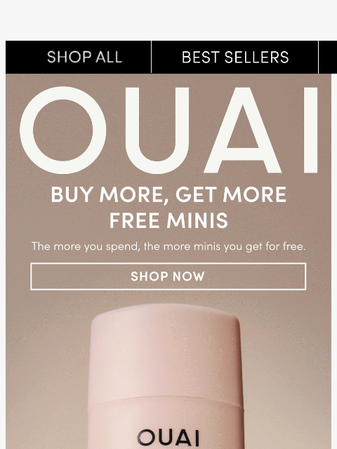 theouai newsletter: Get free minis when you stock up on best sellers