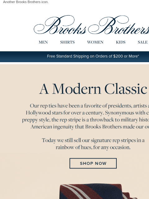 brooksbrothers newsletter: Rep stripe, defined