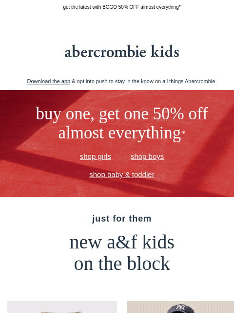 abercrombie newsletter: try new things? their closet's in