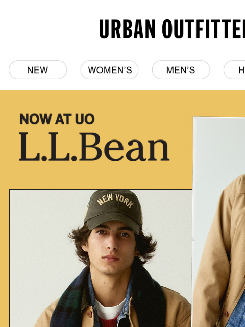 urbanoutfitters newsletter: Now at UO: L.L.Bean →