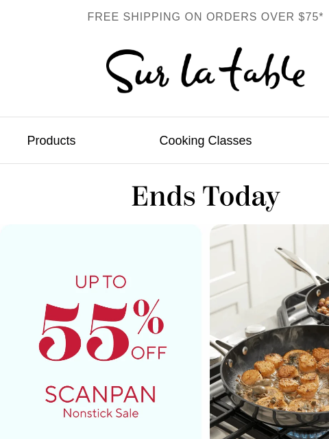surlatable newsletter: Scanpan up to 55% off ends tonight.