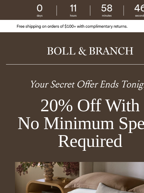bollandbranch newsletter: Your secret offer ends tonight
