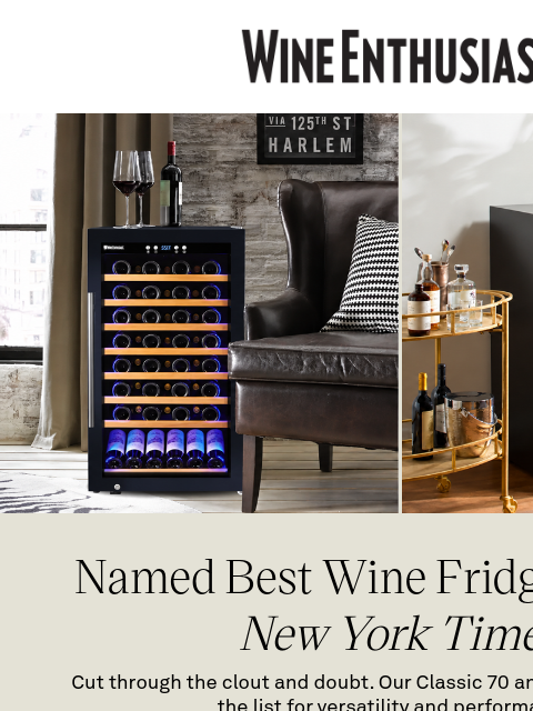 wineenthusiast newsletter: Wine Fridges Recommended by The New York Times