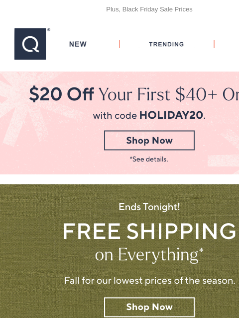 qvcemail newsletter: Sounds Great! Groovz & Free Shipping + Get $20 Off