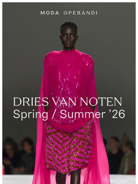 modaoperandi newsletter: Live in Trunkshow: DRIES VAN NOTEN