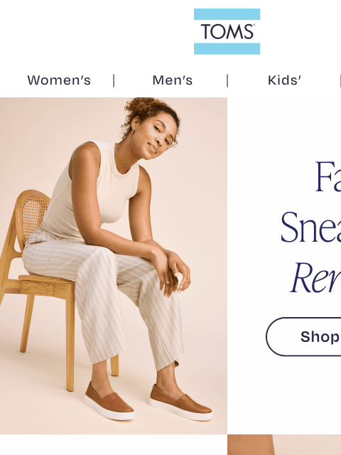 toms newsletter: Sneaker Remix: Fall Edition