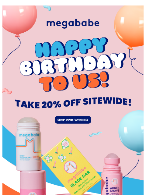 megababebeauty newsletter: Don't Miss Out: 20% Off and a Little Surprise! 🎁