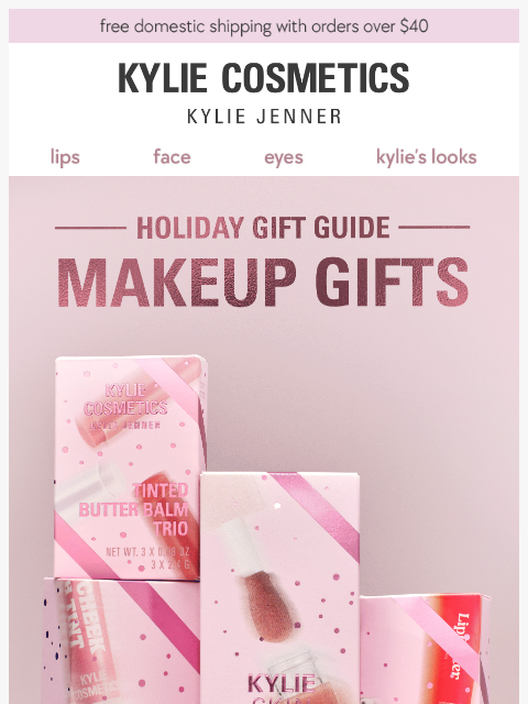 kyliecosmetics newsletter: holiday gift guide: makeup sets 💄