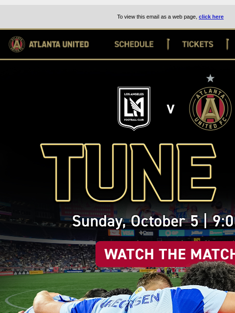 atlutd newsletter: Watch TONIGHT 📺 9:00pm