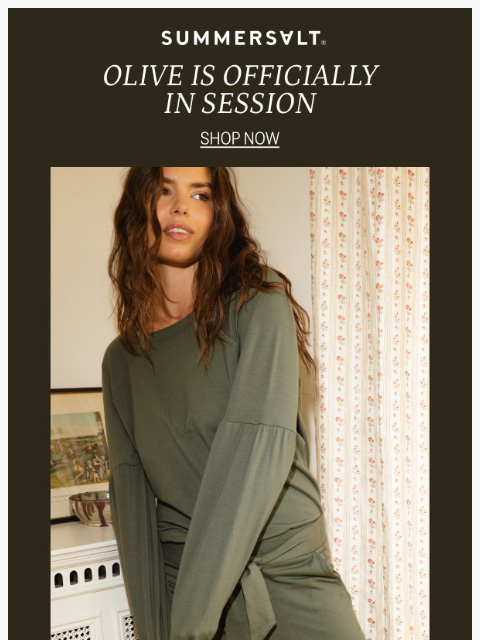 summersalt newsletter: Fall’s Favorite Hue 🫒