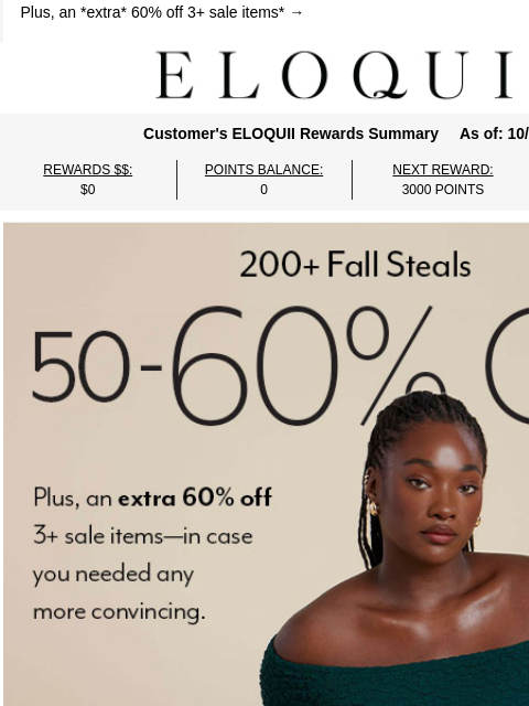 eloquii newsletter: 50-60% OFF IS ON 🫶