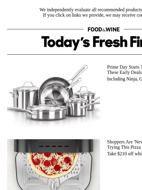 foodandwine newsletter: Set Your Alarms! October Prime Day Starts Tomorrow