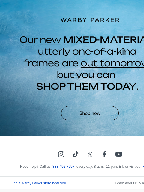 warbyparker newsletter: Shop our new collection early!