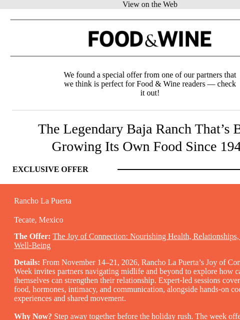 meredith newsletter: The Legendary Baja Ranch That’s Been Growing Its O...