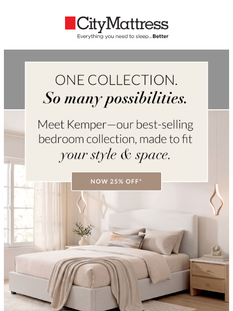 citymattress newsletter: One collection. So many possibilities.