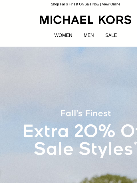 michaelkorsmail newsletter: You’re In Luck: Take An Extra 20% Off Sale Styles