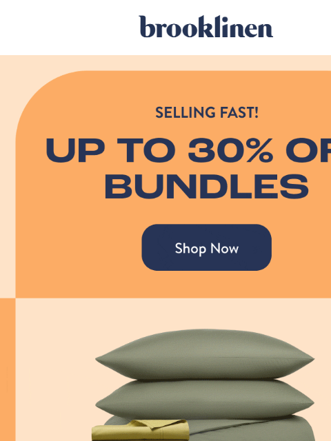 brooklinen newsletter: SALE! IS! ON!