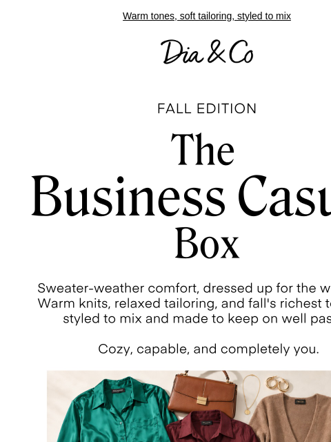 dia newsletter: Monday just got easier to dress for