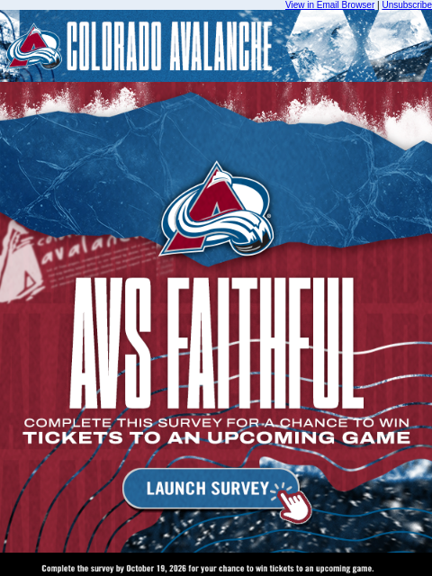 thecoloradoavalanche newsletter: Score Tickets to an Upcoming Game!