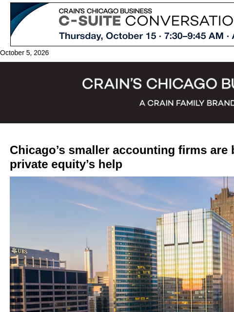 crainalerts newsletter: Largest accounting firms