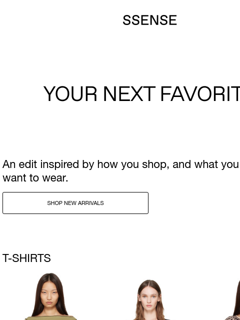 ssense newsletter: New picks: T-SHIRTS, LOW TOP SNEAKERS and more