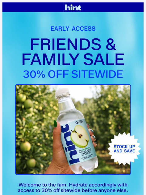 drinkhint newsletter: Our 30% OFF sale is here early