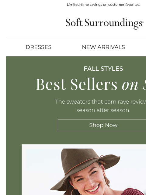 softsurroundings newsletter: Best Sellers on Sale