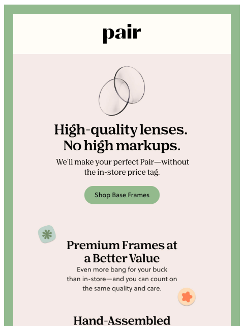 paireyewear newsletter: Quality Lenses, a Fraction of the Cost✔️
