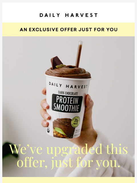 daily-harvest newsletter: A $20 credit is waiting for you