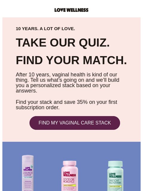 lovewellness newsletter: WE'RE 10