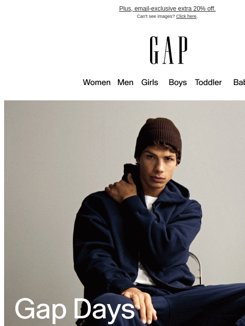 gap newsletter: We're saying thanks with 50% off your purchase