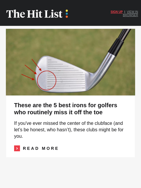 golfdigest newsletter: 5 game-changing irons with new tech
