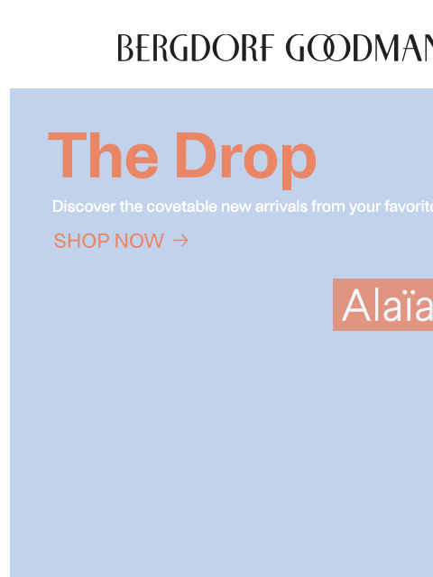 bergdorfgoodman newsletter: The Drop: New Arrivals Just Landed