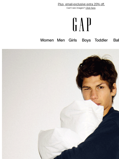 gap newsletter: Your order is 50% off, including new arrivals >>