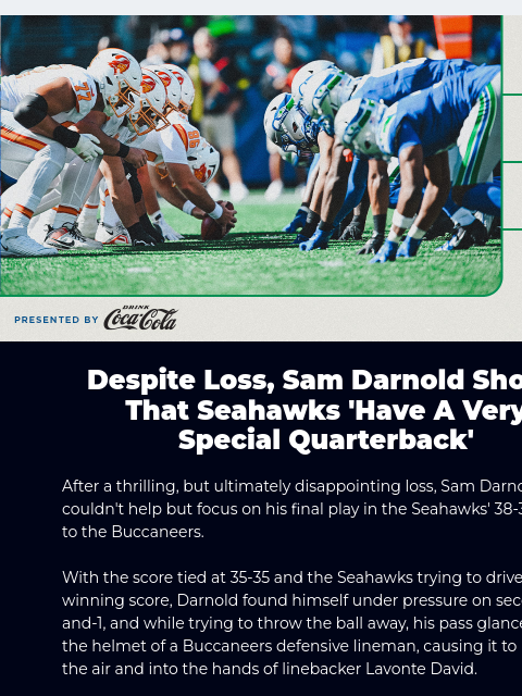 seahawksemail newsletter: Seahawks Fall Short In Shootout With Bucs