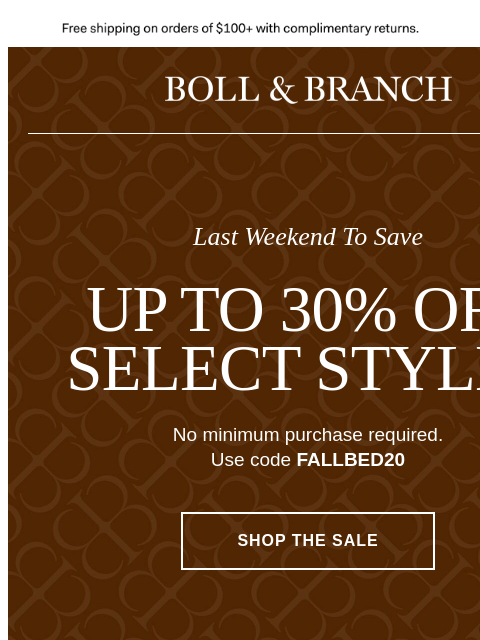 bollandbranch newsletter: ON SALE: Coziest bedding (no min. spend)