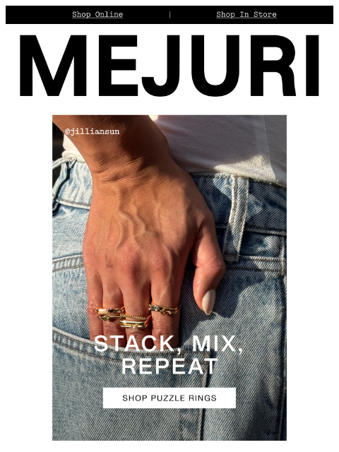 mejuri newsletter: Everyone Loves These Rings