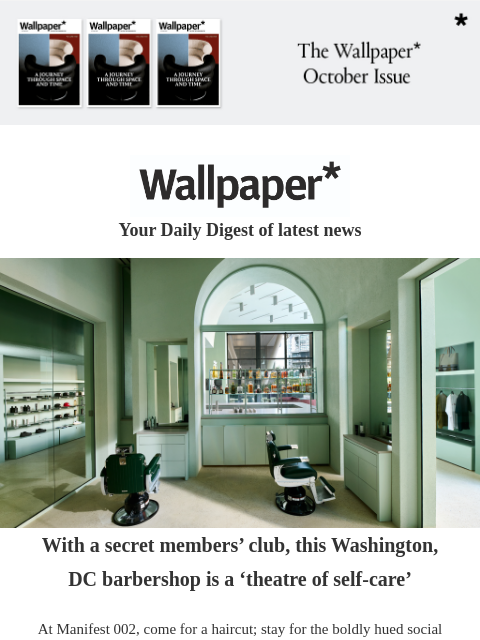 futureplc newsletter: A secret members' club meets barbershop in Washing...