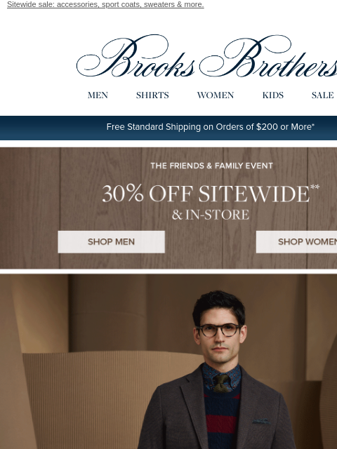 brooksbrothers newsletter: NEW suits 30% off