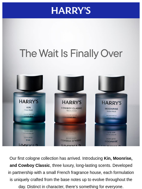 harrys newsletter: Introducing our first cologne collection