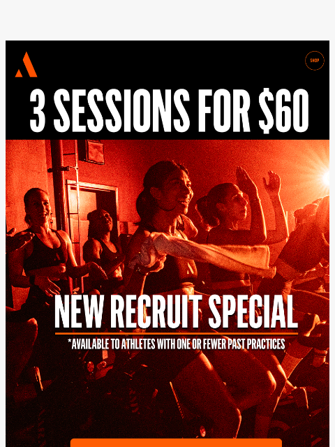 aarmy newsletter: 3 Sessions for $60 🚨