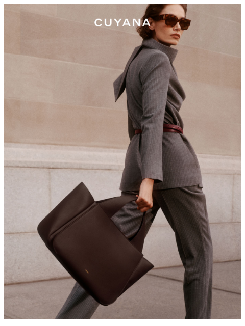 cuyana newsletter: She's One, Iconic, and Now in Mocha
