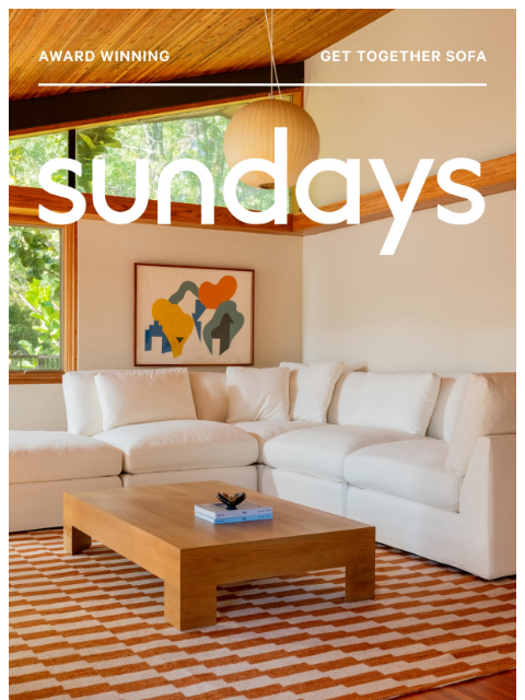 sundays-company newsletter: Forbes named it 'Best Couch' 🏆