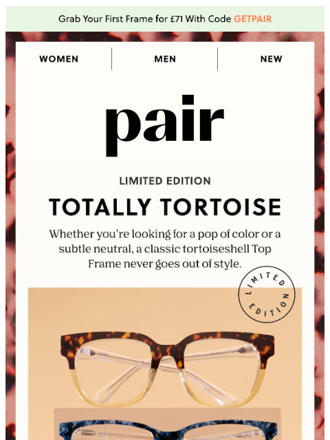 paireyewear newsletter: ALL-NEW Totally Tortoise Tops 🤎🐢