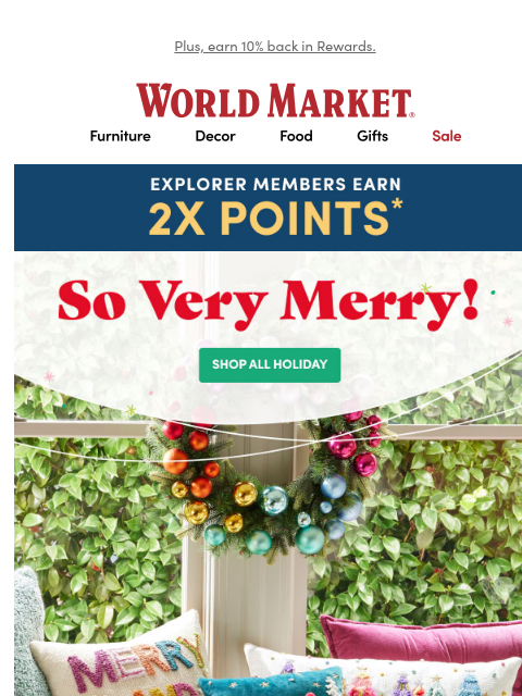 emailworldmarket newsletter: ✨🎄✨ Holiday decor for every vibe